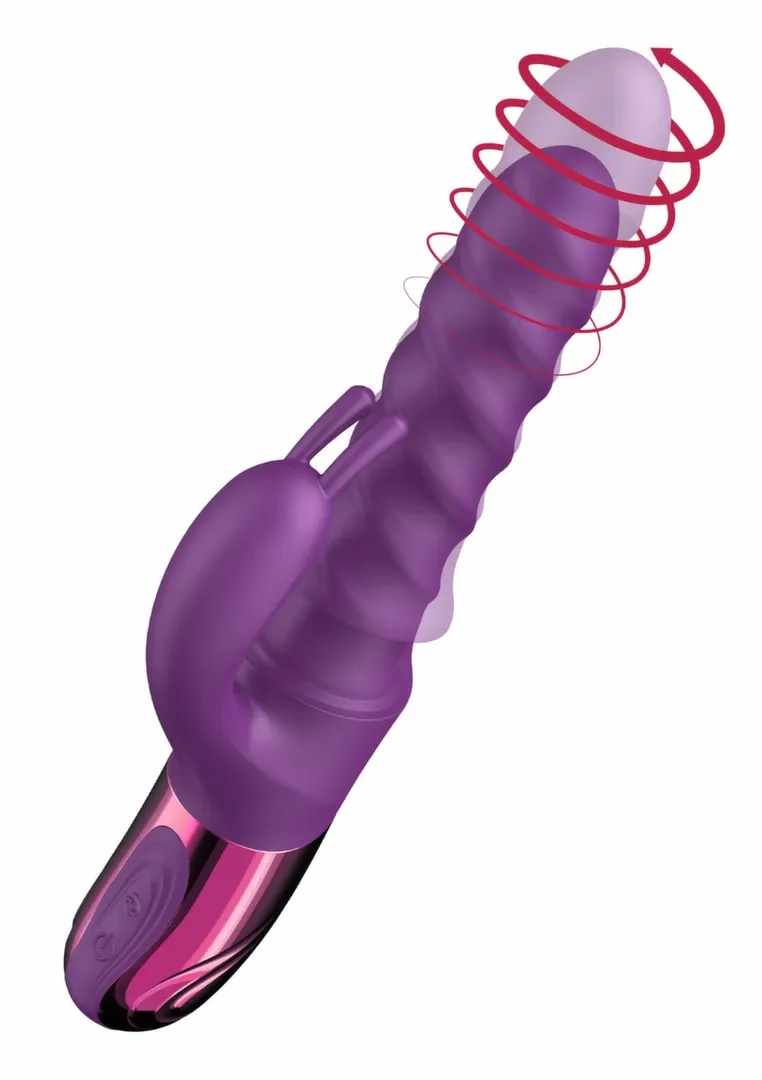 Rabbit vibrátor She.E.O Swirl, fialový