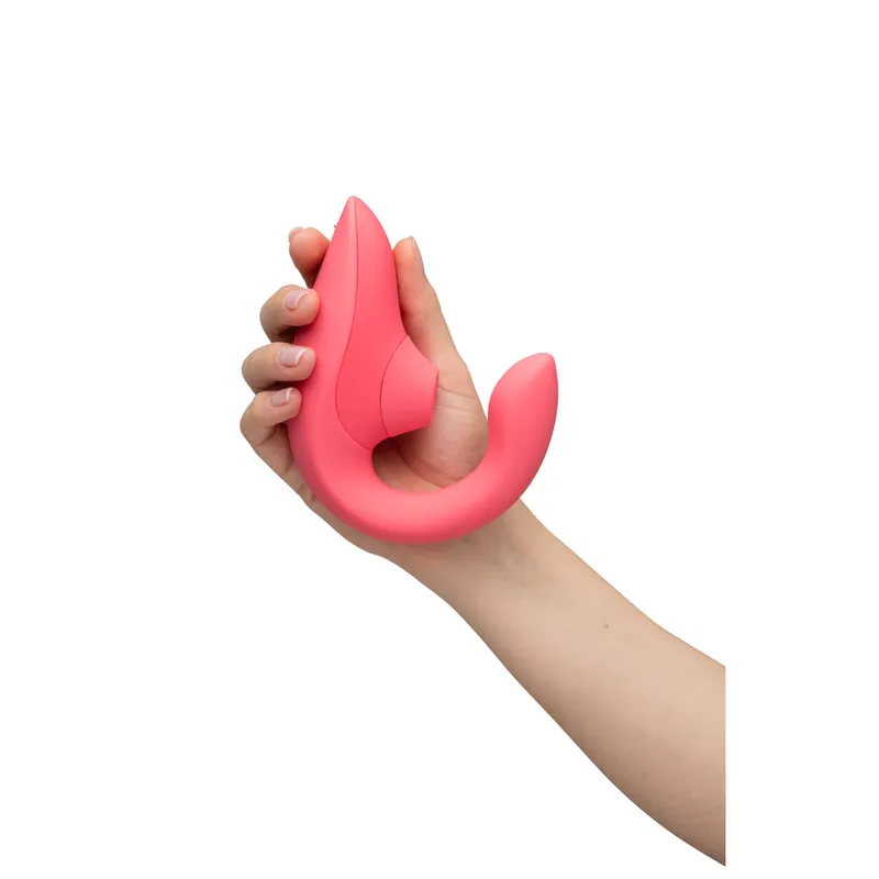 Rabbit vibrátor s tlakovým stimulátorem klitorisu Womanizer Blend, zářivě růžový (Rose) - obrázek 7