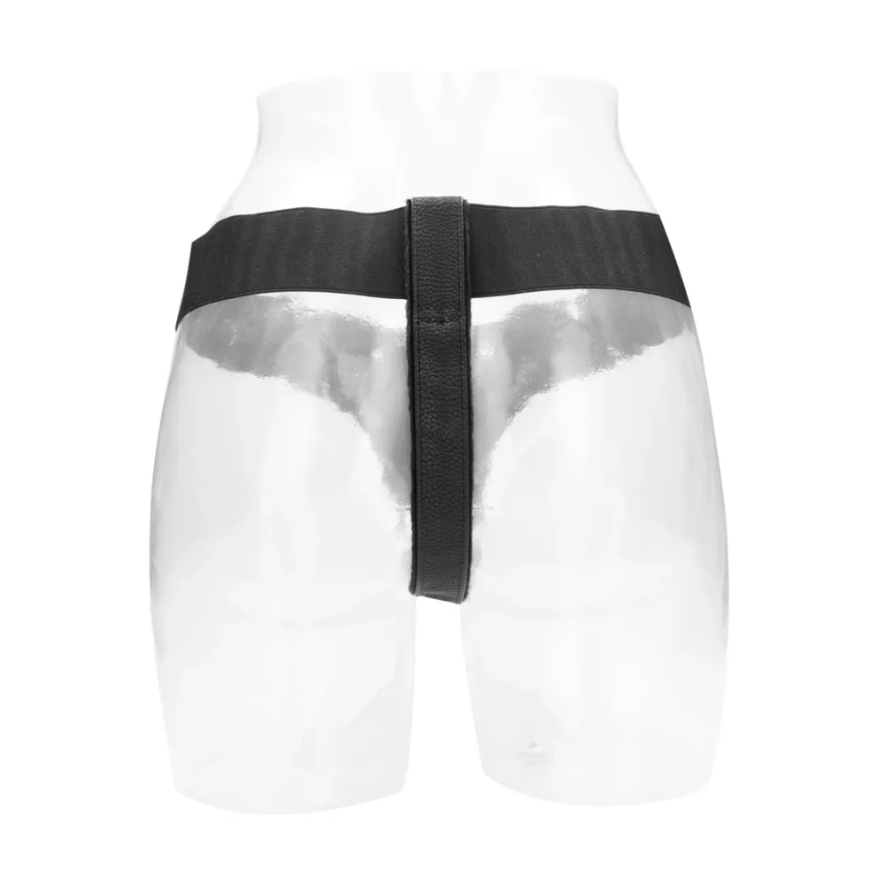 Elastický postroj na strap-on RealRock Elastic Harness, univerzální, černý - obrázek 5