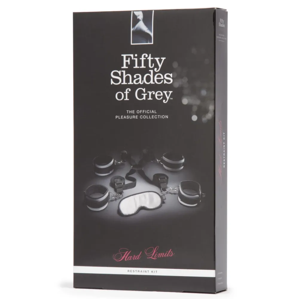 Pouta na postel s páskou přes oči Fifty Shades of Grey Hard Limits, černá - obrázek 5