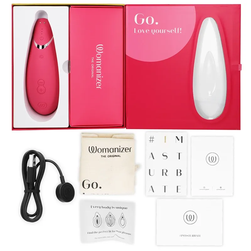 Tlakový stimulátor klitorisu Womanizer Premium 2, malinový - obrázek 6