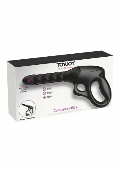 Přirážecí vibrátor TOYJOY Cadence Fatale PRO+ s rotací a přísavkou, černý, 25 cm - obrázek 2