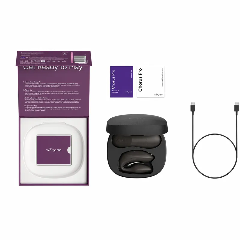 Prémiový vibrátor pro páry We-Vibe Chorus Pro s ovladačem, saténově černý - obrázek 4