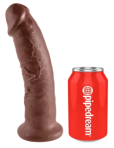 Realistické dildo King Cock s přísavkou, 22,9 cm, hnědé - obrázek 2
