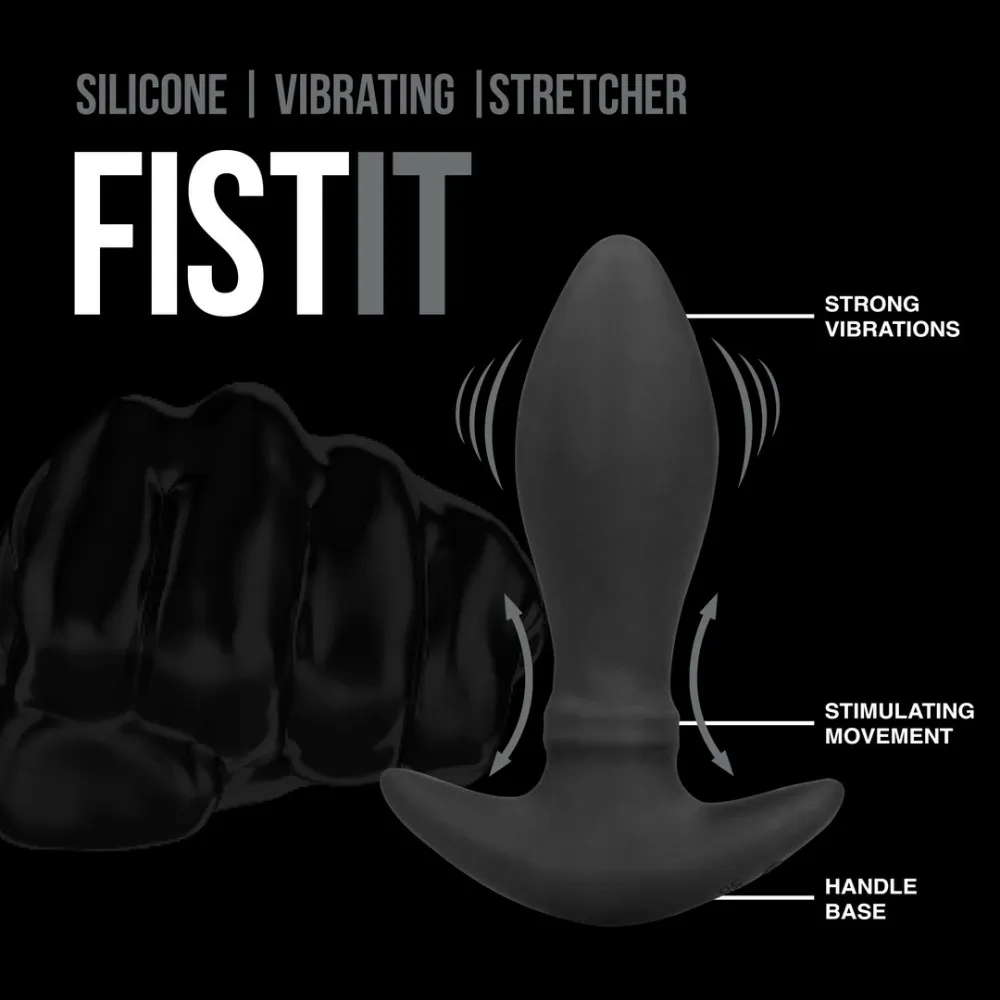Vibrační anální kolík Fist It The ASS Self Penetrating Stretcher, silikon, černý - obrázek 6