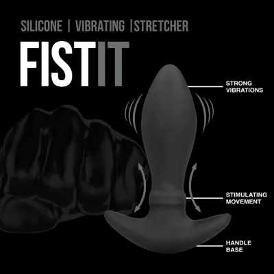 Vibrační anální kolík Fist It The ASS Self Penetrating Stretcher, silikon, černý - obrázek 6