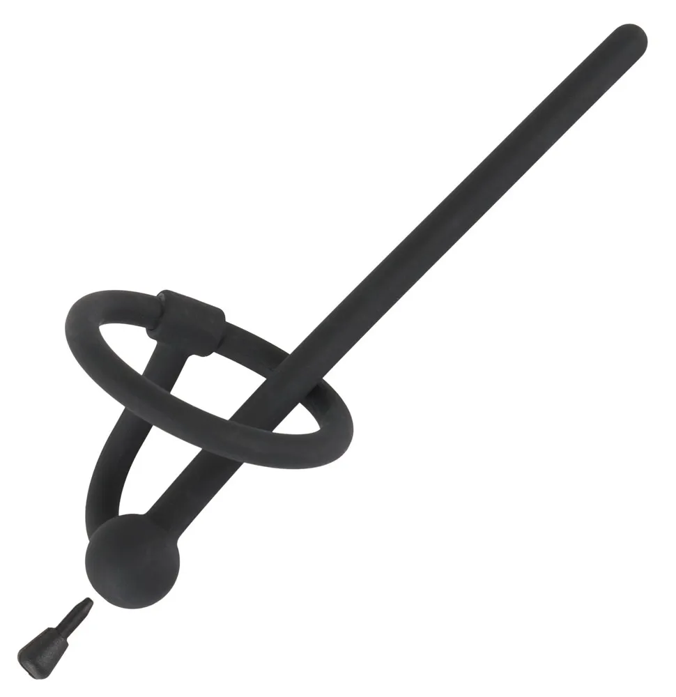 Silikonový dilatátor do močové trubice You2Toys s odnímatelnou zátkou, černý, 12,7 cm - obrázek 4
