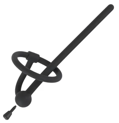 Silikonový dilatátor do močové trubice You2Toys s odnímatelnou zátkou, černý, 12,7 cm - obrázek 4