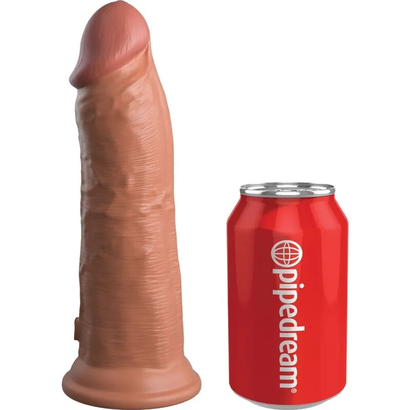 Realistický vibrátor King Cock Elite s přísavkou, nabíjecí, 20,3 cm, karamelový
