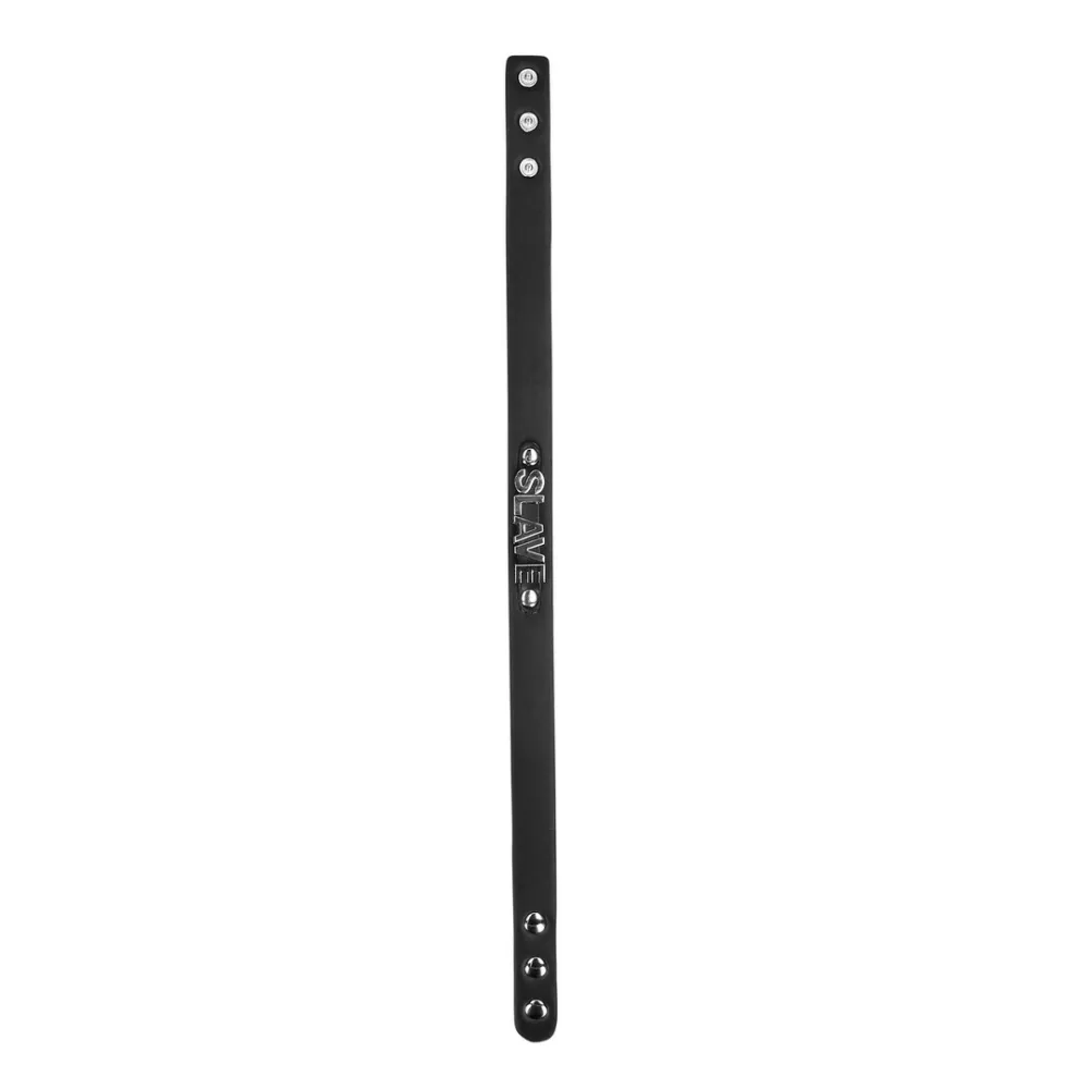 Ozdobný obojek Ouch! z PU kůže s krystaly, černý - obrázek 4