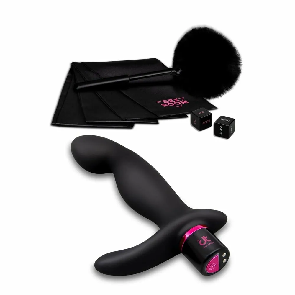 Dárková sada SEX ROOM Prostate Play Kit se stimulátorem prostaty, nabíjecí - obrázek 2