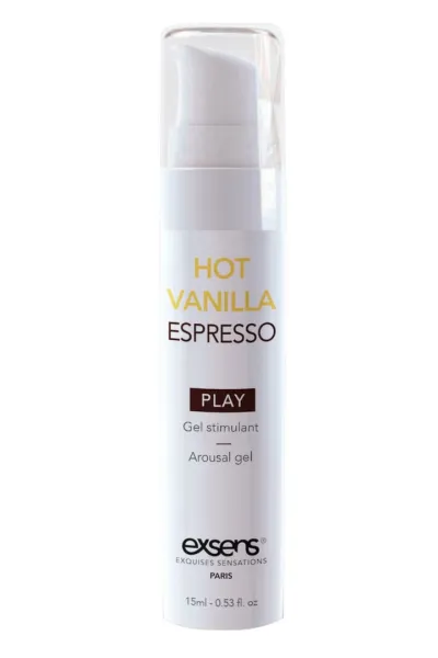 Hřejivý stimulační gel EXSENS Hot Vanilla Espresso, vanilka a káva, 15 ml - obrázek 3
