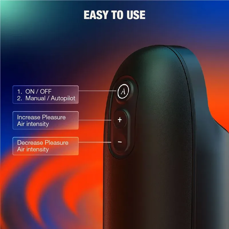 Masturbátor s pulzními tlakovými vlnami Arcwave Ion 2, černý - obrázek 8