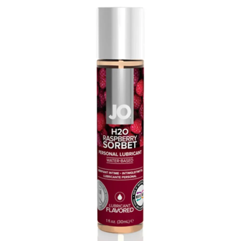 Lubrikační gel s příchutí malin System JO H2O Raspberry Sorbet, na vodní bázi, 30 ml