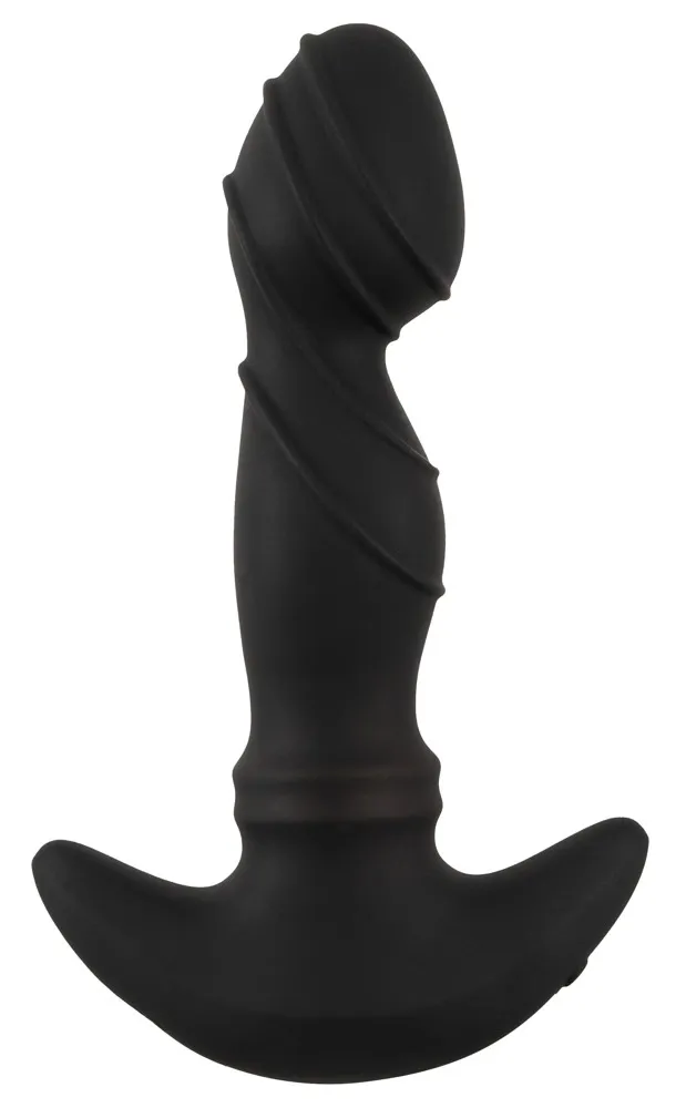 Vibrační stimulátor prostaty ANOS s pohyblivými kroužky, černý, 16,3 cm - obrázek 6