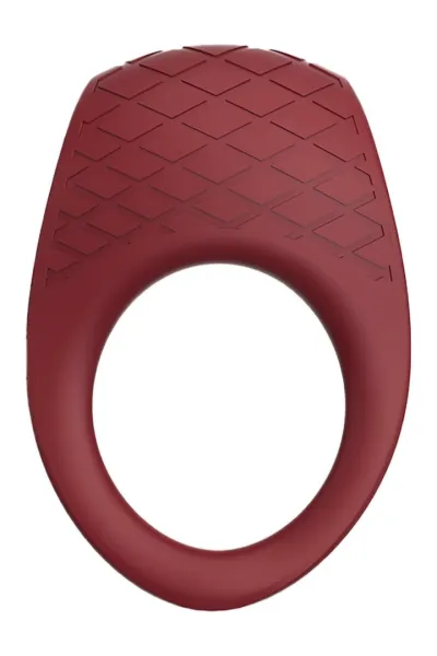 Vibrační erekční kroužek Dream Toys Romance Ivy, silikon, nabíjecí, červený - obrázek 3