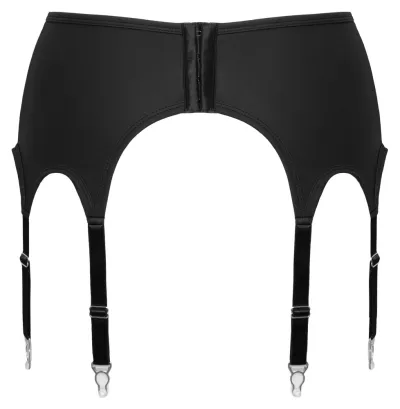 Podvazkový pás Cottelli LINGERIE, matně černý, 8 podvazků, L - obrázek 7
