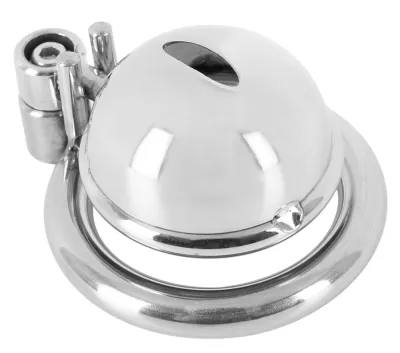 Kovová klec cudnosti Fetish Collection Mini Cock Cage se 3 kroužky, stříbrná, 4,3 cm - obrázek 4