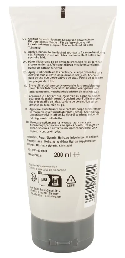 Hybridní lubrikační gel Just Glide Performance, 200 ml - obrázek 2