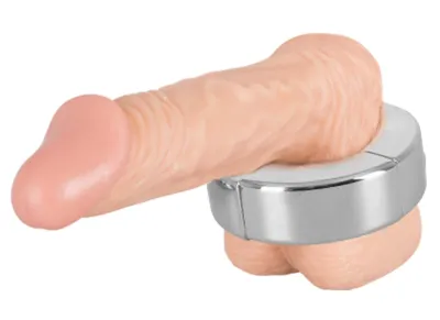 Magnetický kroužek na varlata Fetish Collection, nerezová ocel, 20 mm, stříbrný - obrázek 6