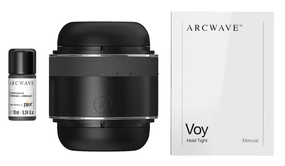 Masturbátor Arcwave Voy s nastavitelným tlakem, černý, s lubrikačním gelem 10 ml - obrázek 7