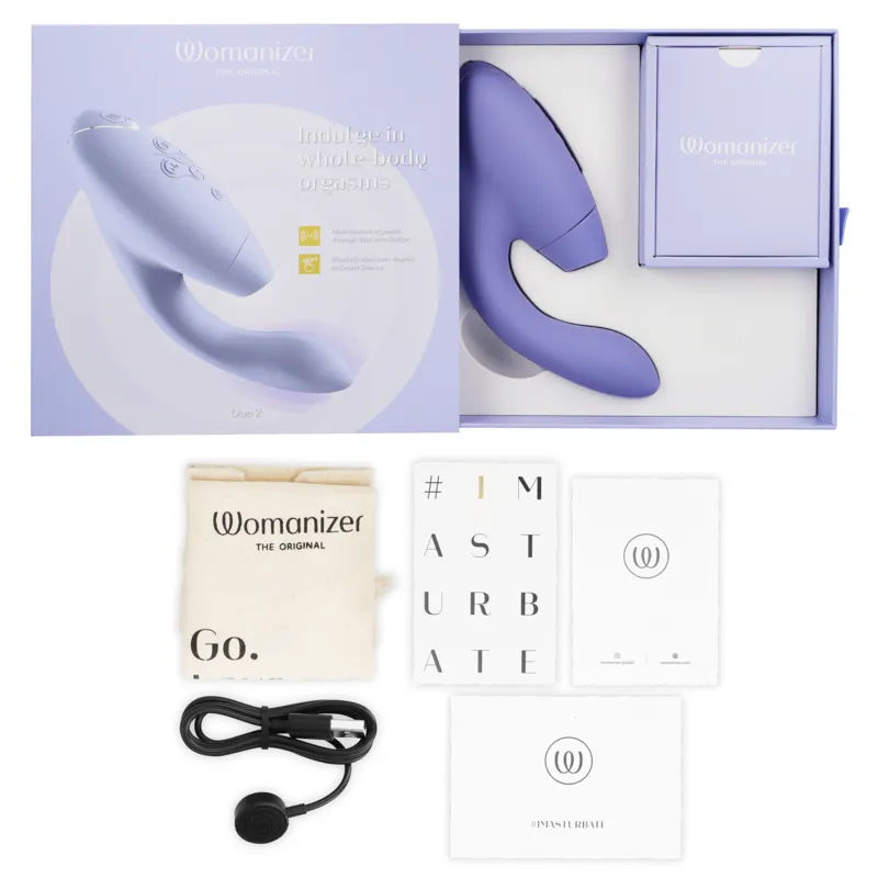 Rabbit vibrátor s tlakovým stimulátorem klitorisu Womanizer Duo 2, lila - obrázek 13
