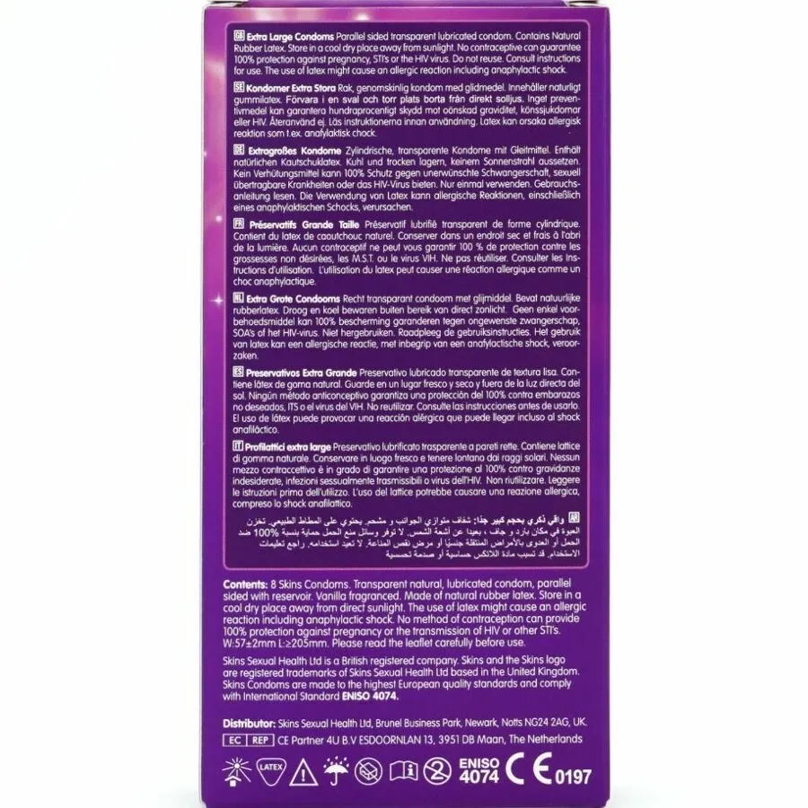 Skins Extra Large prémiové kondomy XL 8 ks - obrázek 5