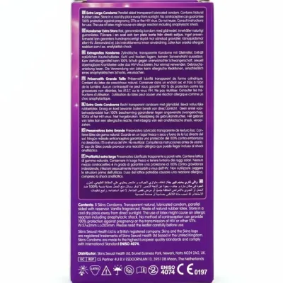 Skins Extra Large prémiové kondomy XL 8 ks - obrázek 5