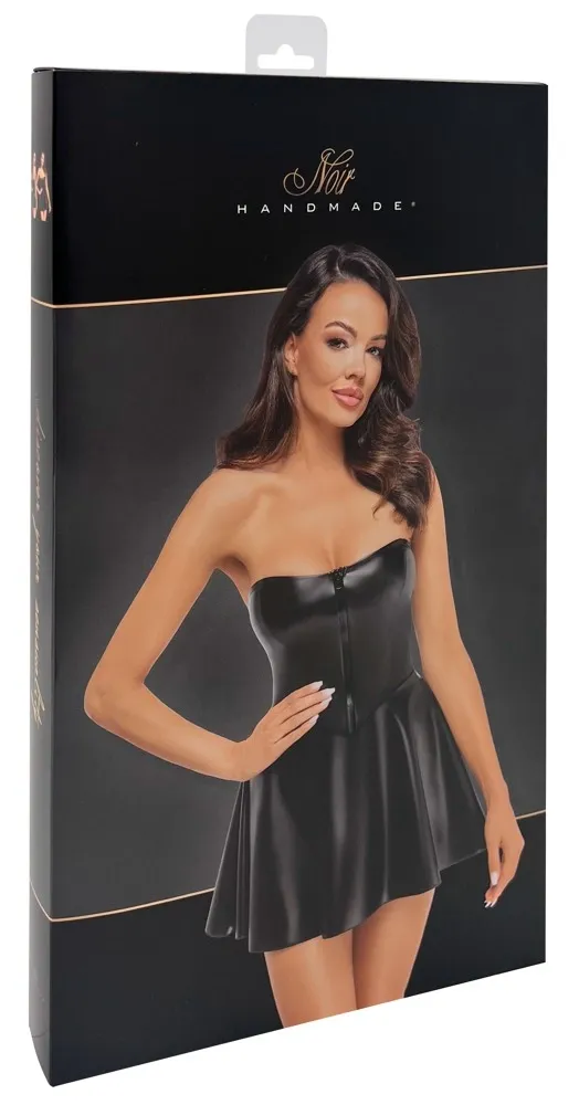 Mini šaty Noir Handmade Libido Tube Dress, powerwetlook, černé, S