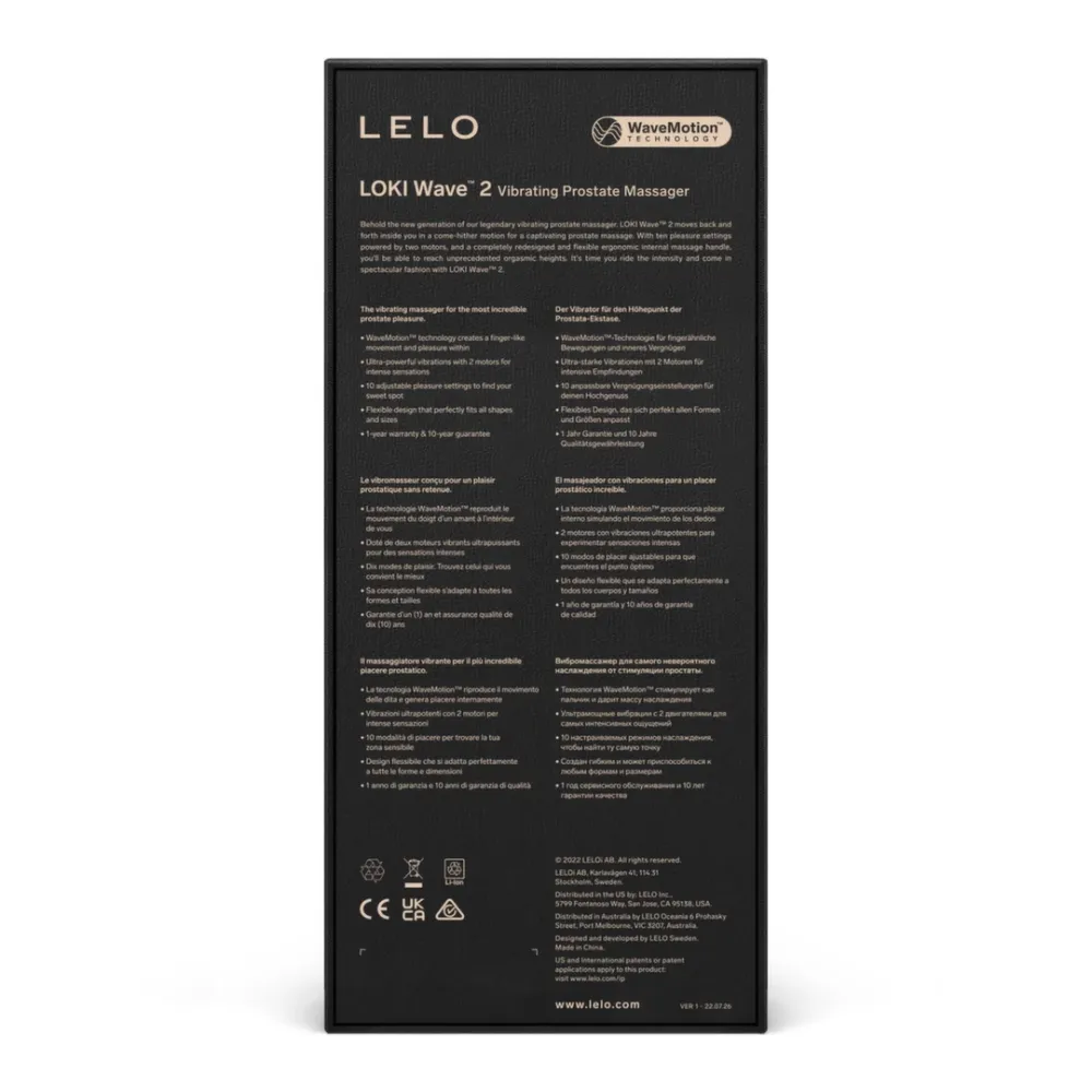 Stimulátor prostaty LELO Loki Wave 2 s pohybem WaveMotion, modrý - obrázek 5