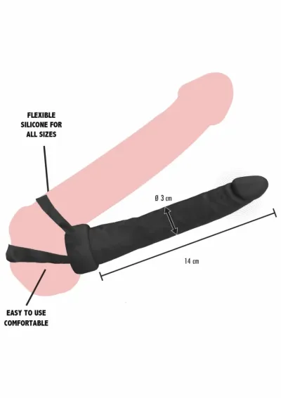 Anální vibrátor Double Trouble pro dvojitou penetraci s upevňovacími kroužky, 14 cm - obrázek 7