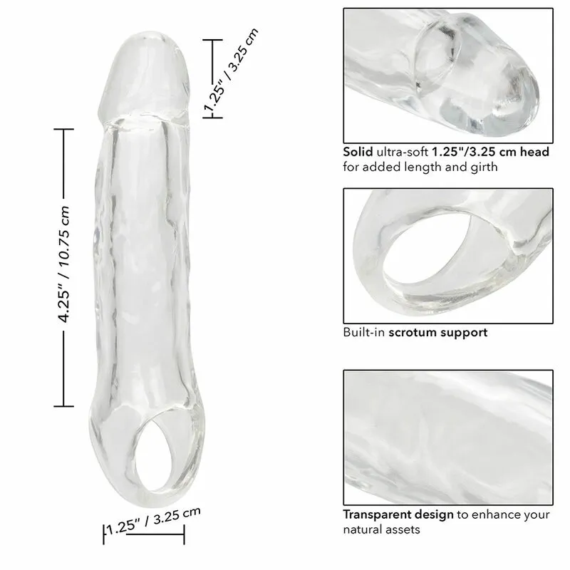 Návlek na penis CalExotics Performance Maxx Clear Extension 5.5", průhledný - obrázek 8