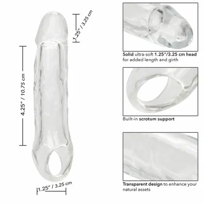 Návlek na penis CalExotics Performance Maxx Clear Extension 5.5", průhledný - obrázek 8