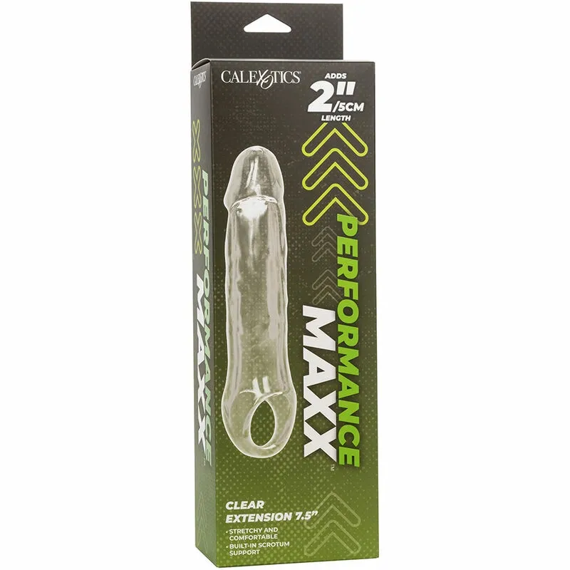 Návlek na penis CalExotics Performance Maxx Clear Extension, průhledný, 19 cm - obrázek 9