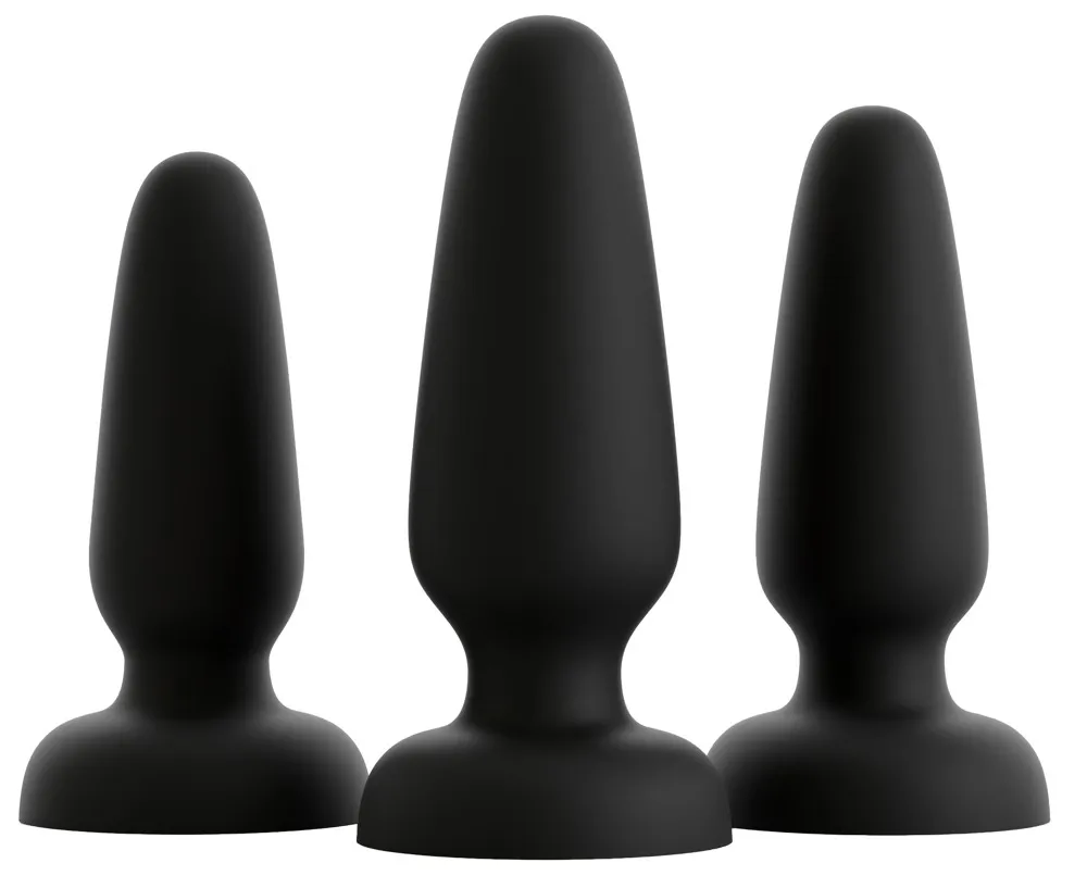 Black Velvets silikonový anální kolík L s přísavkou - obrázek 7
