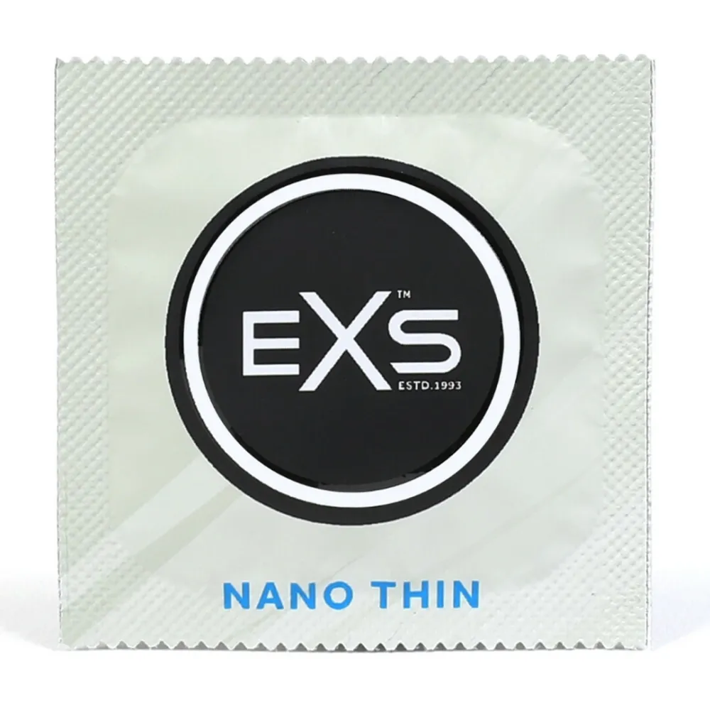 Ultratenké kondomy EXS Nano Thin, 53 mm, bez zápachu latexu, 3 ks - obrázek 2