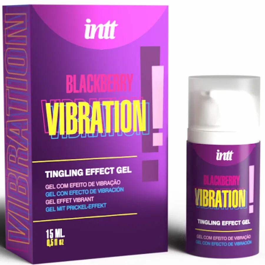 Stimulační gel s vibračním efektem INTT Liquid Vibrating Gel, ostružina, 15 ml - obrázek 3