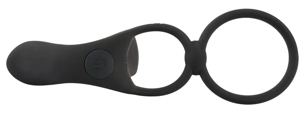 Vibrátor pro páry Black Velvets s dvojitým kroužkem, nabíjecí, voděodolný, černý - obrázek 5