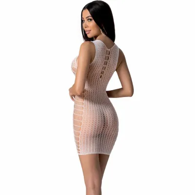 Bodystocking PASSION BS097, bílý, univerzální velikost - obrázek 2
