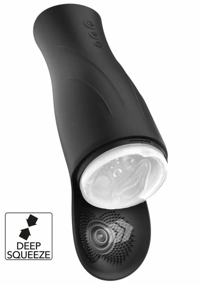 Automatický stimulátor varlat Deep Squeeze Nutbuster Triple, nabíjecí, černý