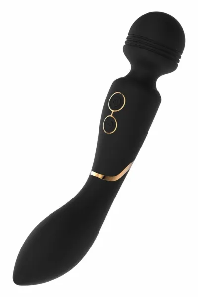 Masážní hlavice Dream Toys Elite Celine se dvěma motory, černozlatá, 22,5 cm - obrázek 5