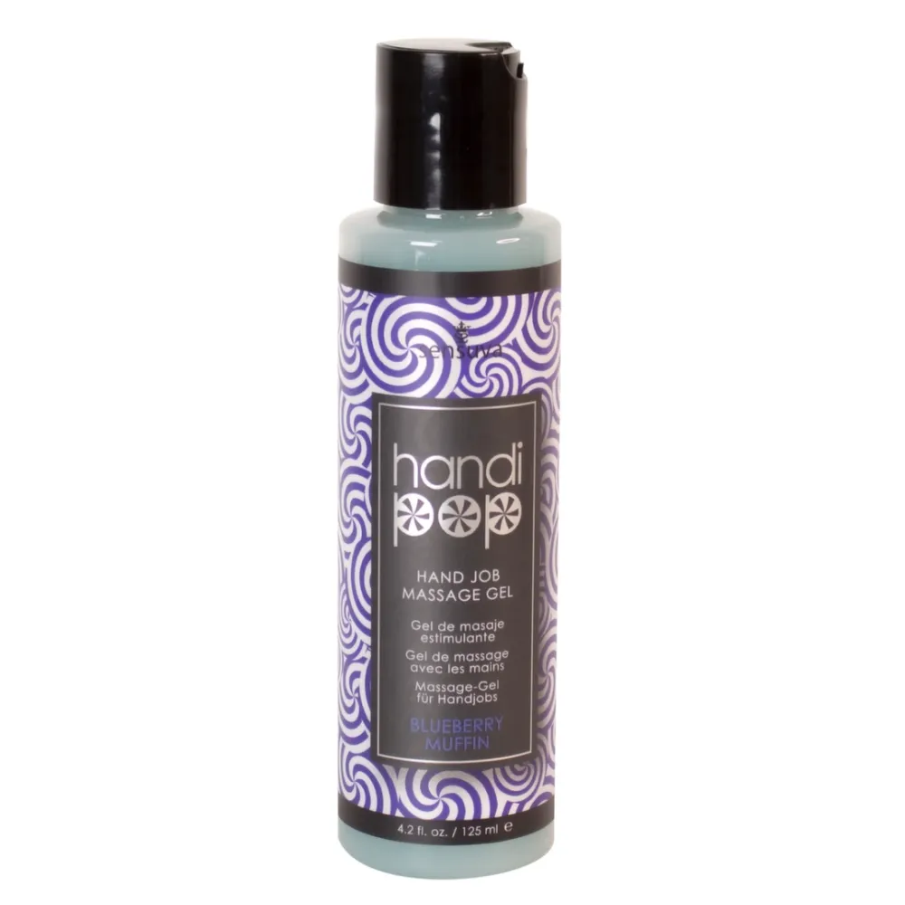 Jedlý masážní gel Sensuva Handipop Blueberry Muffin, 125 ml