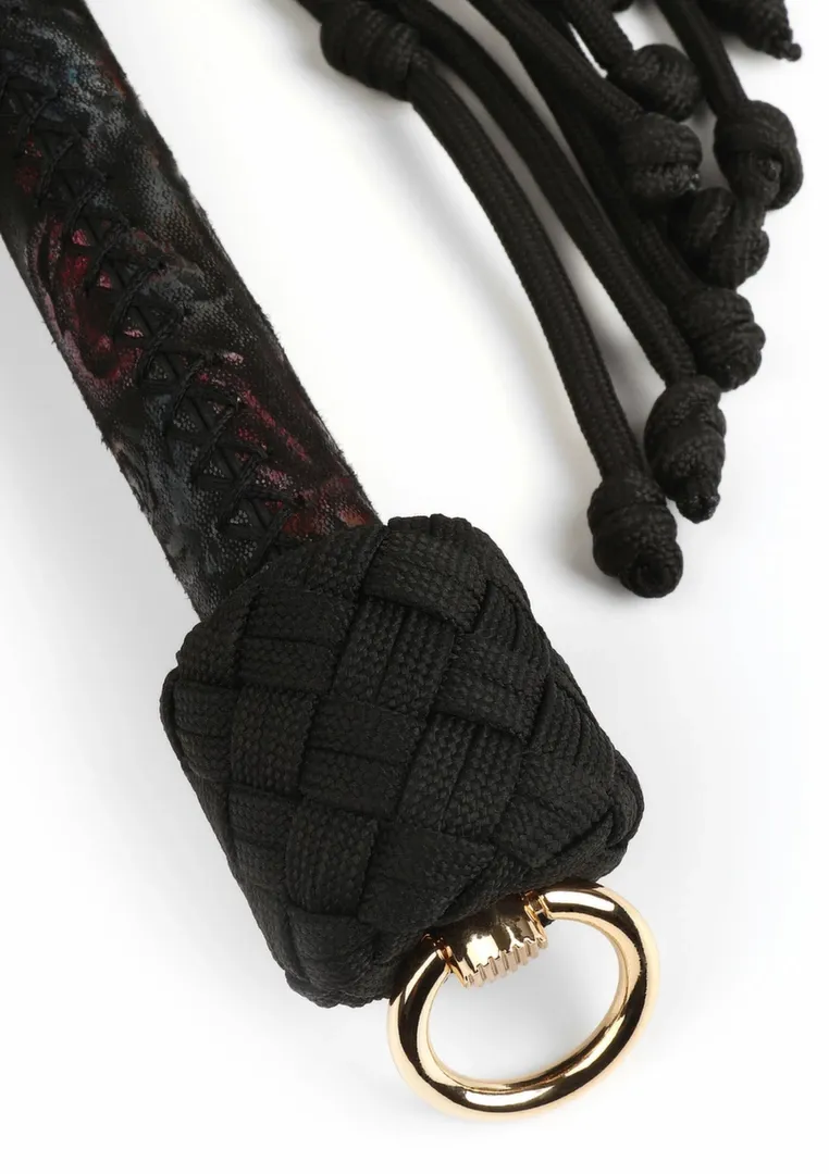 Důtky GEISHA Floral Jacquard Bloom Bud, ručně pletené, saténové - obrázek 4