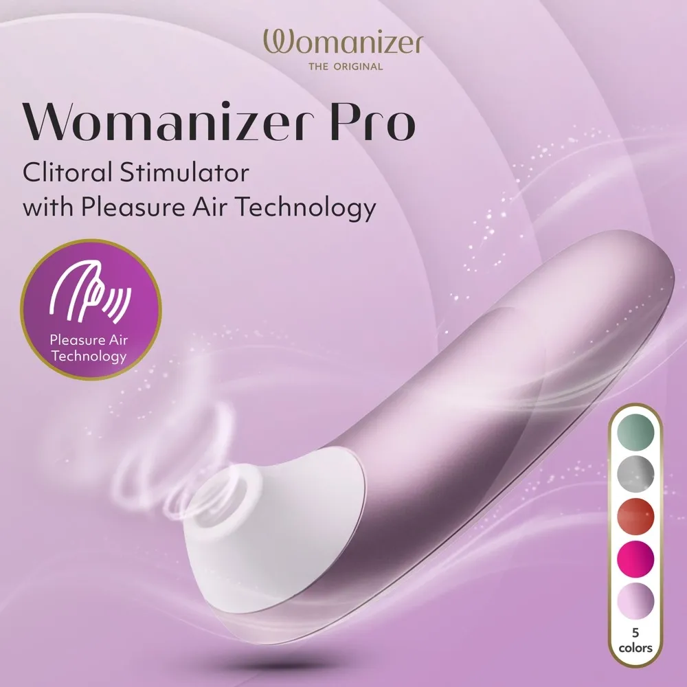 Tlakový stimulátor klitorisu Womanizer Pro Vibrant, šeříkový - obrázek 10