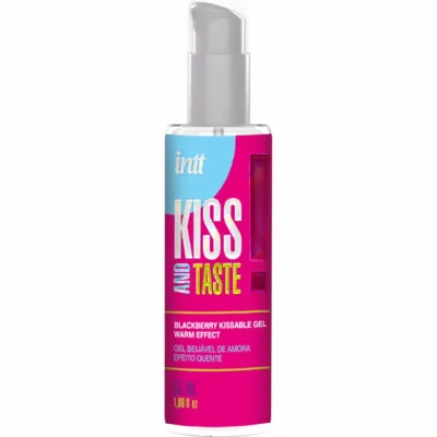 Hřejivý gel INTT Kissable vhodný na líbání, ostružina, 55 ml