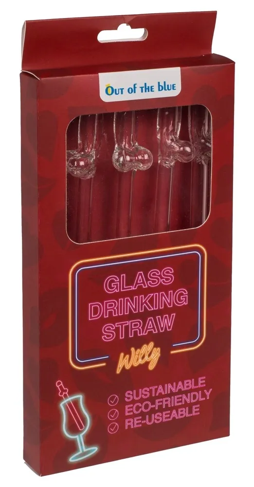 Sada skleněných brček You2Toys, 4 ks, 21,5 cm