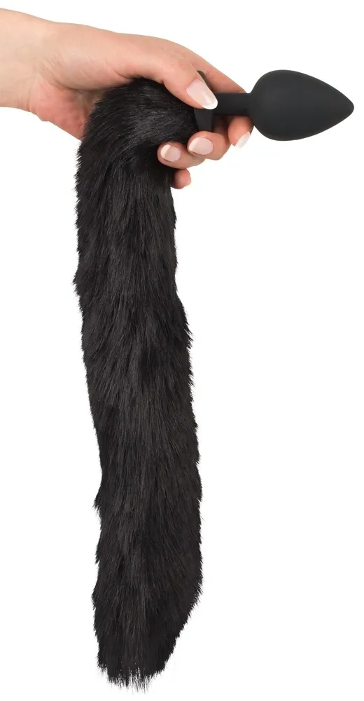 Sada pro pet play Bad Kitty, anální kolík s kočičím ocasem a čelenka s oušky, černá - obrázek 5