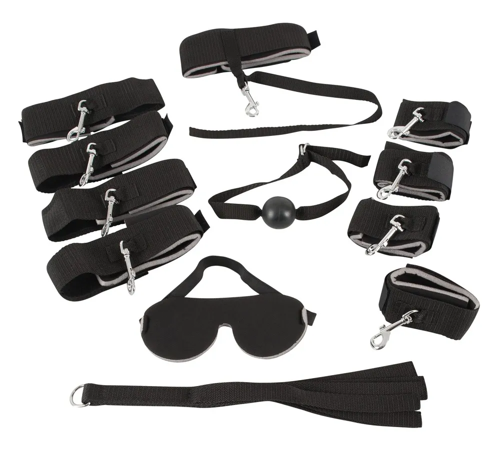 BDSM sada You2Toys Bondage Board, skládací deska s pouty a doplňky, černá, 120 cm - obrázek 3