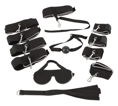 BDSM sada You2Toys Bondage Board, skládací deska s pouty a doplňky, černá, 120 cm - obrázek 3