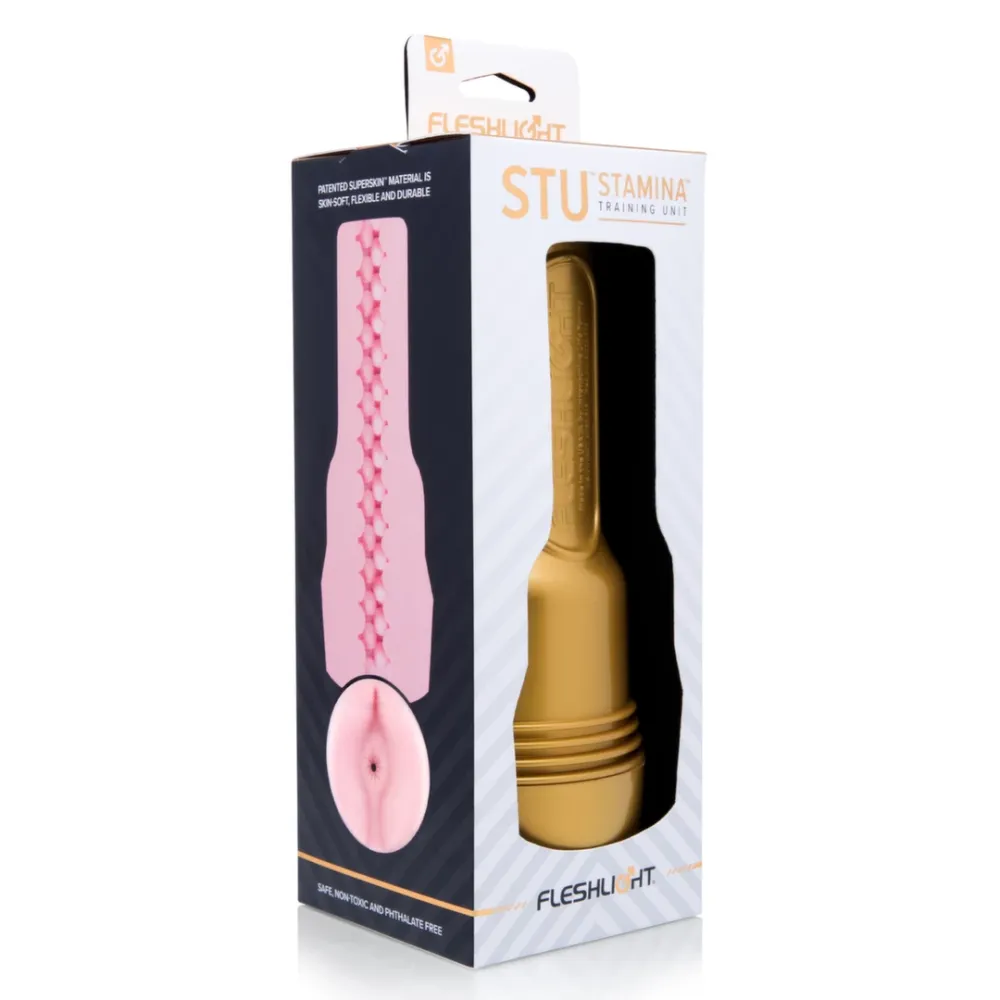 Masturbátor Fleshlight Stamina Training Unit Butt, zlaté pouzdro - obrázek 4